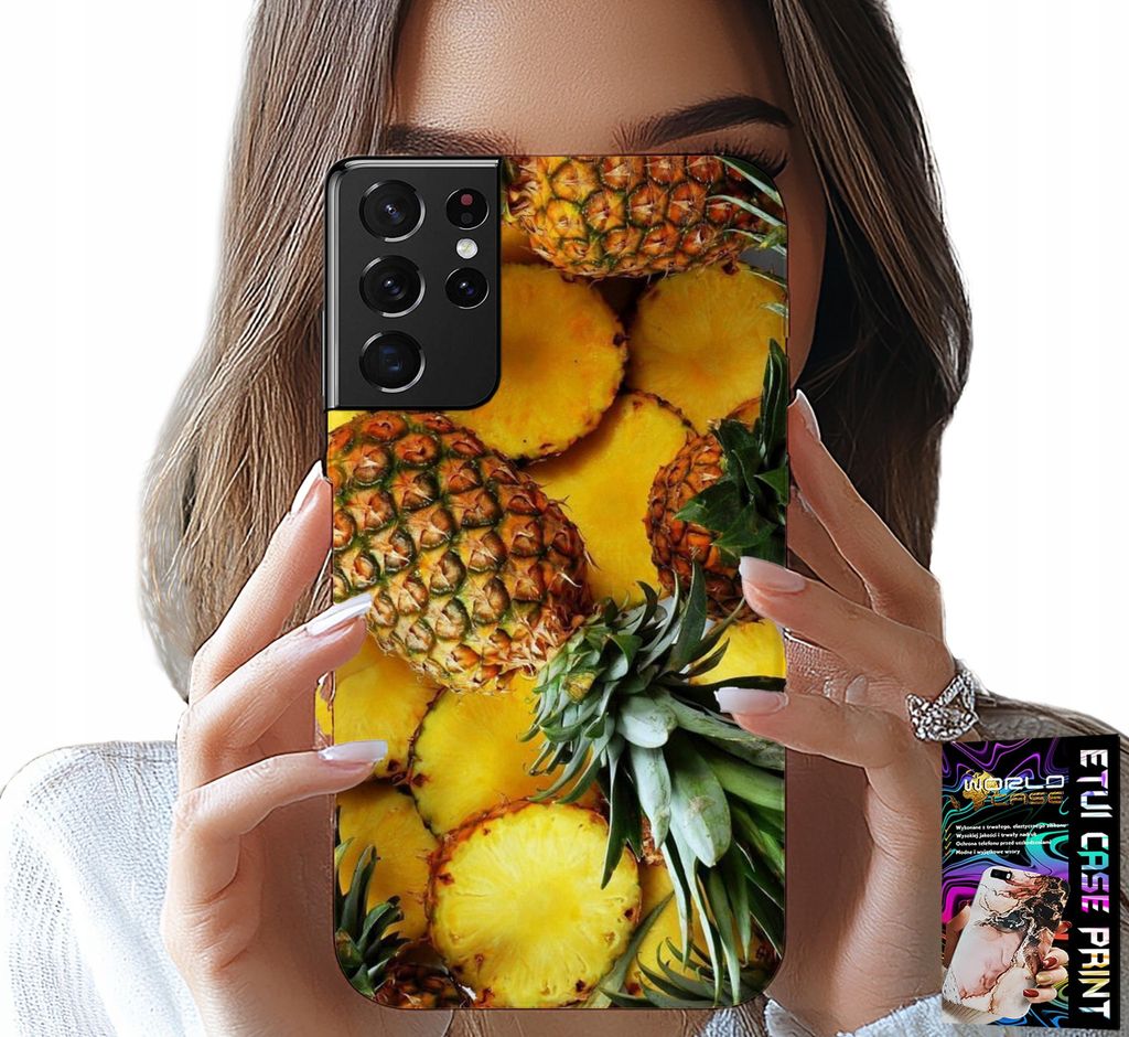 ETUI FOR SAMSUNG GALAXY S21 Ultra - ANANAS FRUIT CASE Gehäuse + Folie