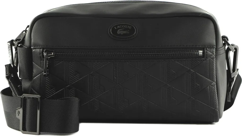 Idee Regalo Uomo: Borsa Lacoste Nomogramme Pelle Nera - Luxury Bag