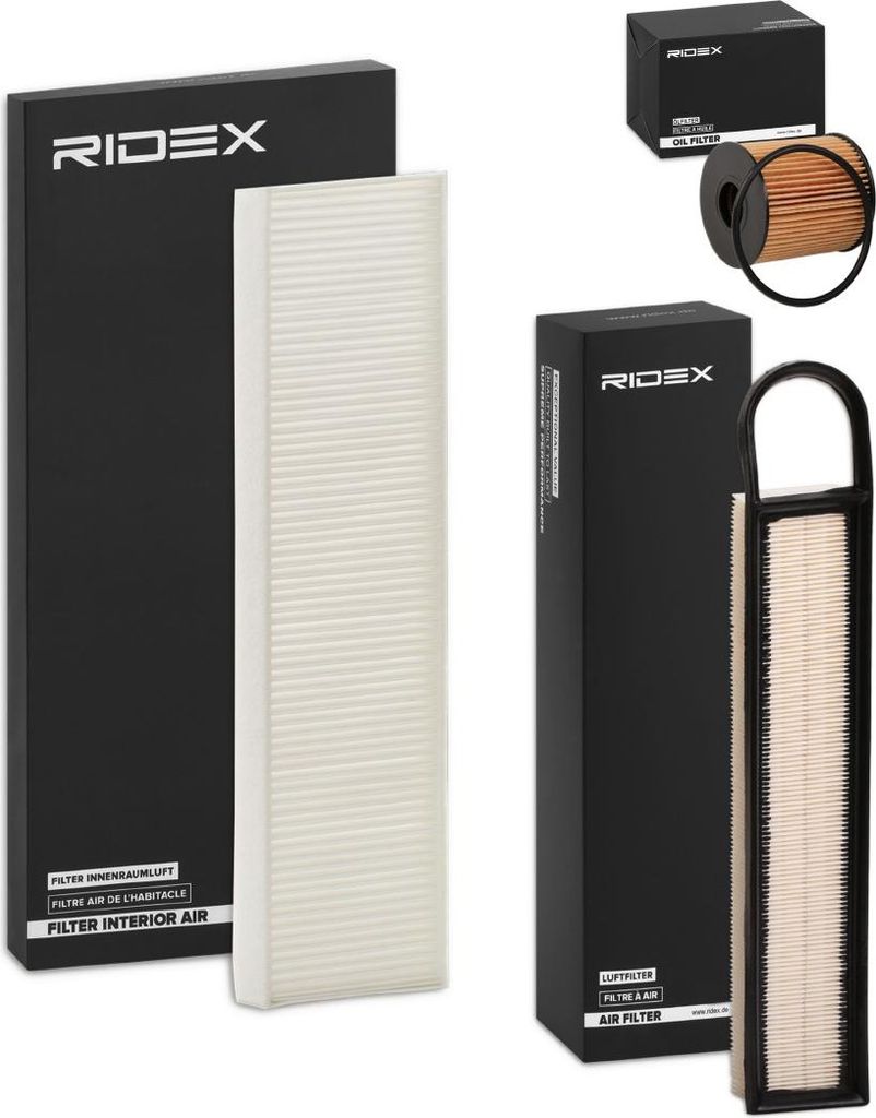RIDEX Filterset Inspektionspaket Filtersatz für TOYOTA Verso (R2) für CITROËN C4 Picasso I (UD) für MINI Schrägheck (R56)