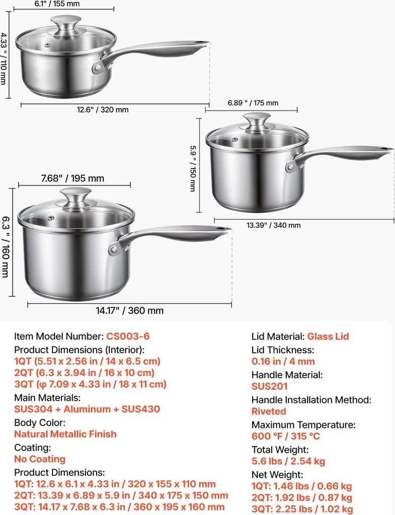 Casserole inox antiadhésive multifonctionnelle pour plaque à induction