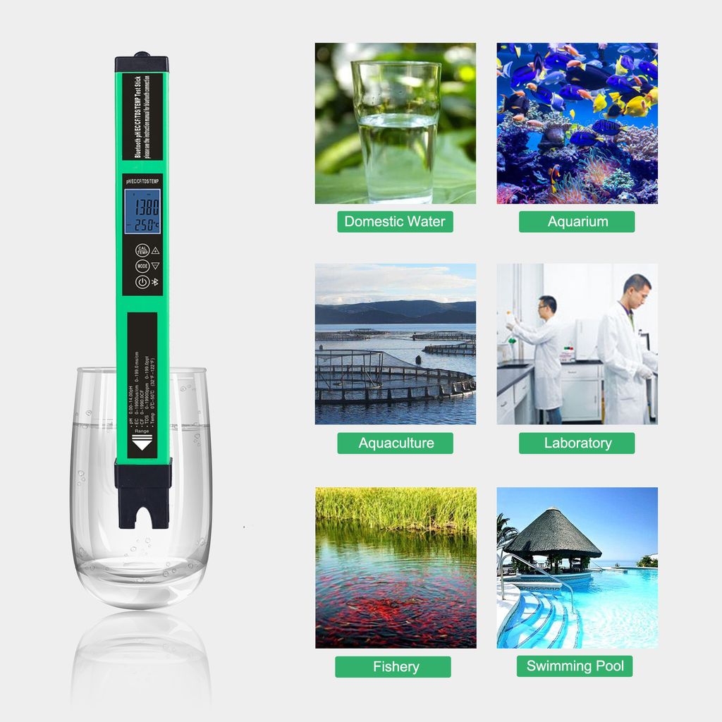 5-in-1-Digital-pH-Messgeraet Wasserqualitaetstester Smart Produktbild 8