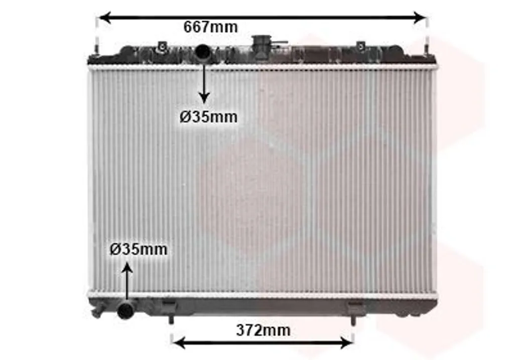 Radiateur VAN WEZEL 13002238 en Aluminium Haute Performance X-TRAIL T30