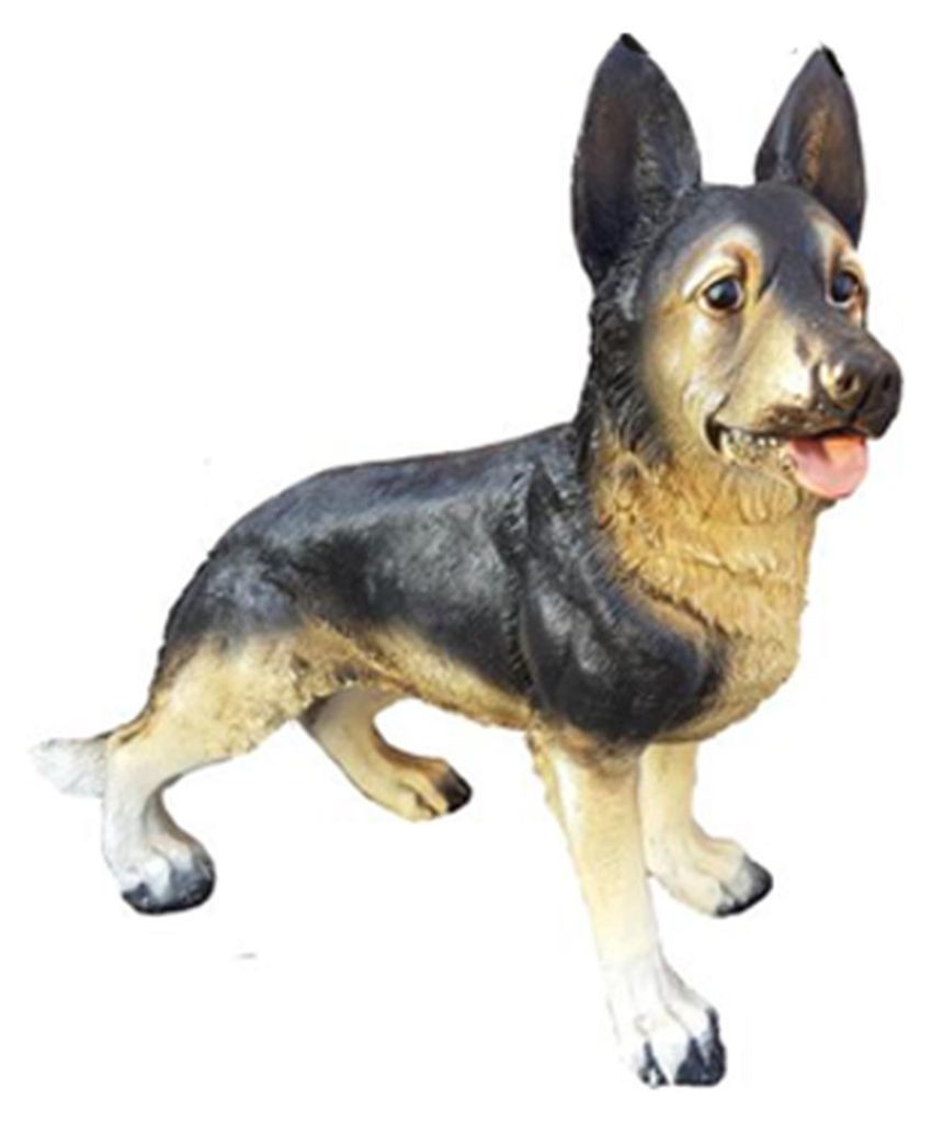 Deko Figur Statue Skulptur 24x32cm Figuren Statuen Skulpturen Garten Hund (A602)