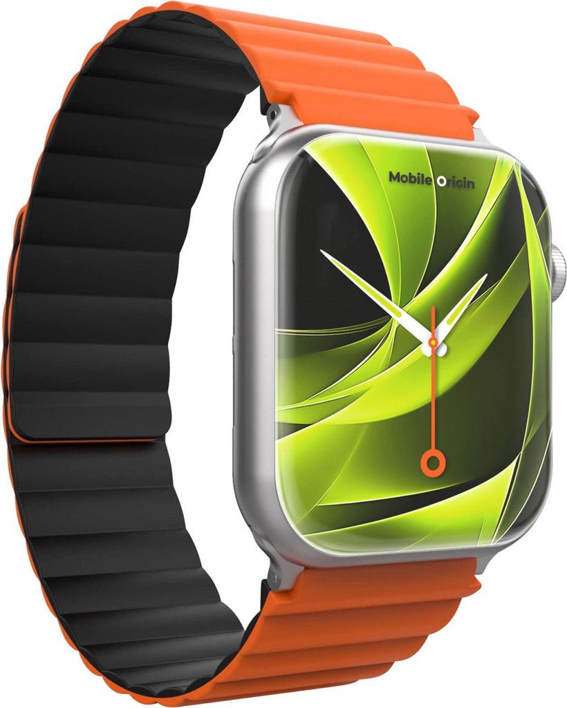 Mobile Origin Magnetisches Band II Apple Watch 49mm/46mm/45mm/44mm Orange/Schwarz