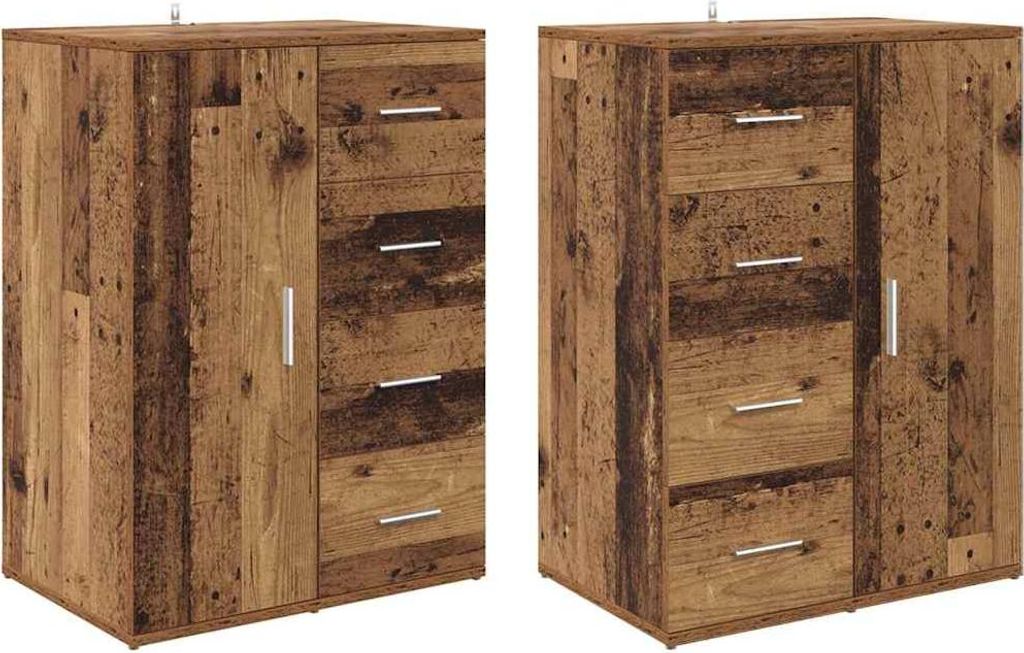 Sideboards Corona 2 pcs Altholz 59 x 39 x 80 cm Holzwerkstoff