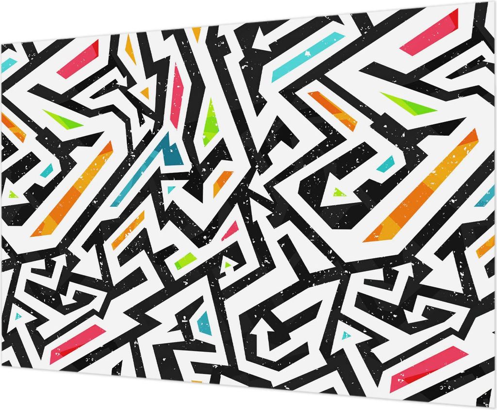 Wandtapete - Dekorative Tapete für Wohnzimmer - Tapetenfolie für Wanddekoration - 208x146 cm - Abstraktes Mosaik