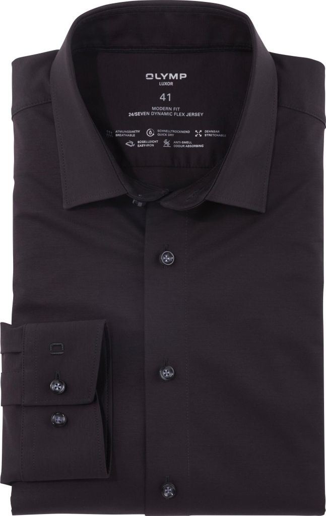 Olymp 1202/64 Hemden schwarz 39