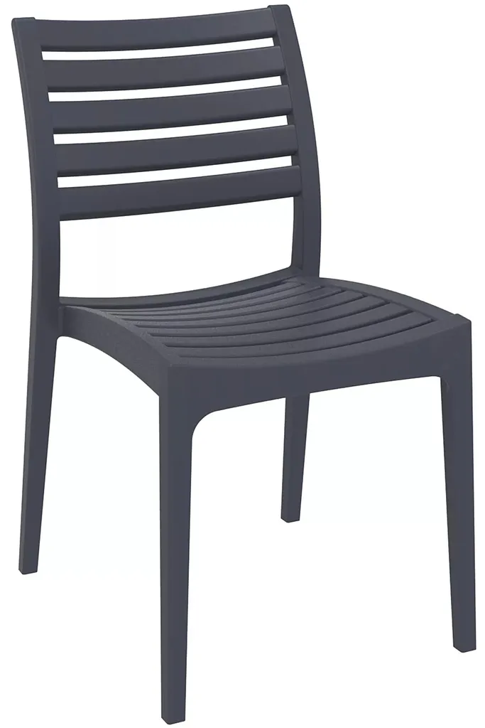 Chaise de jardin Ryleigh Noire Design Moderne avec Dossier Ergonomique