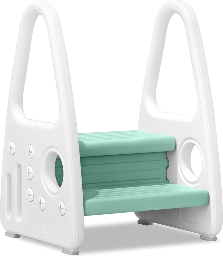 TRMLBE Tritthocker Kinder 2-Stufen Lernturm Hocker Kinder HDPE Kinder-Trittschemel Doppeltritthocker Bad Toiletten Schlafzimmer Tragfähigkeit von ...