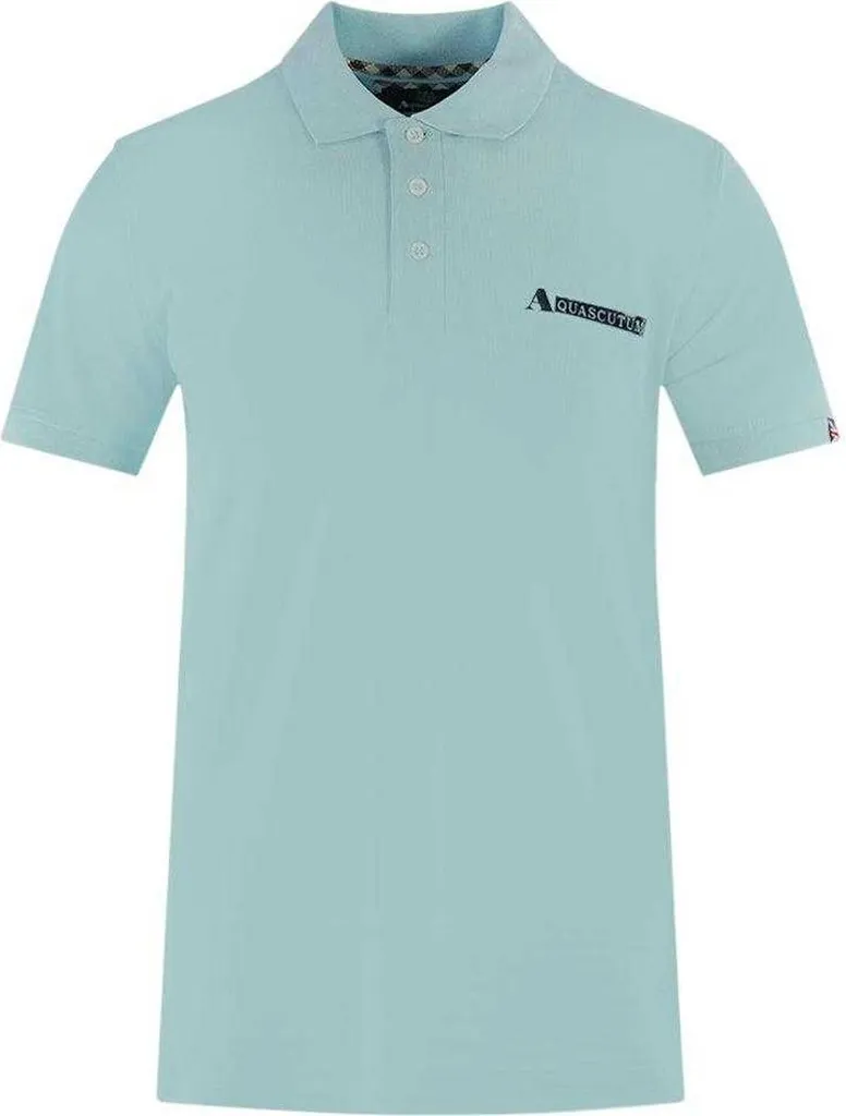 Vêtement Casual Chic : Polo Aquascutum SY160 Bleu Clair pour Sortie