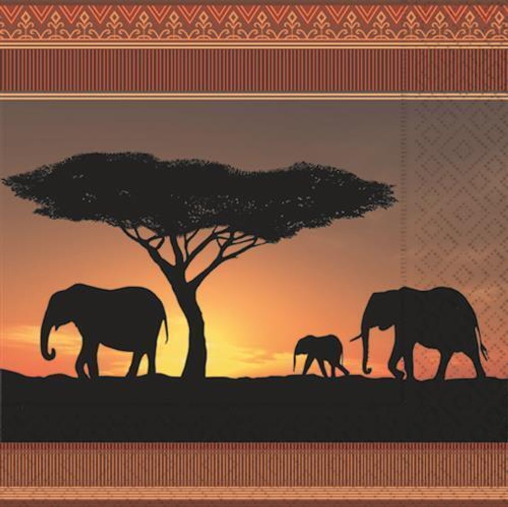 20 Servietten Serengeti 33x33cm Produktbild 