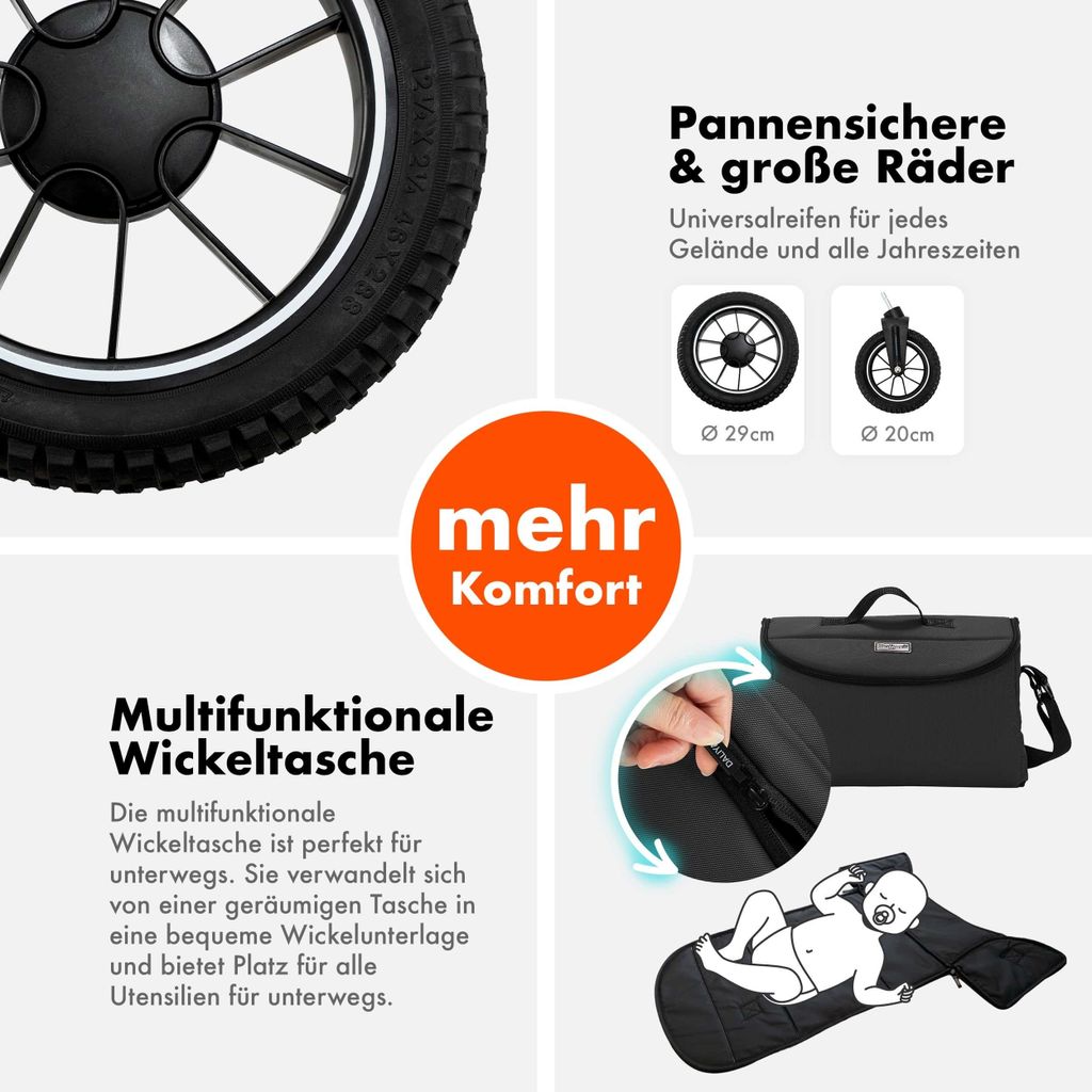 Daliya® FLEXI-PRO 2in1 Kombikinderwagen & Buggy – Produktbild 9