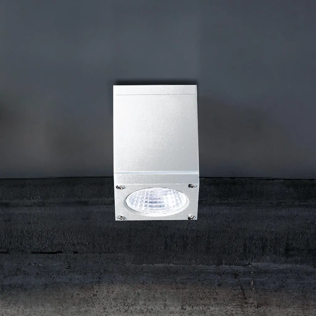 Plafonnier LED IP54 anti-humidité carré blanc mat pour salle de bain 6W