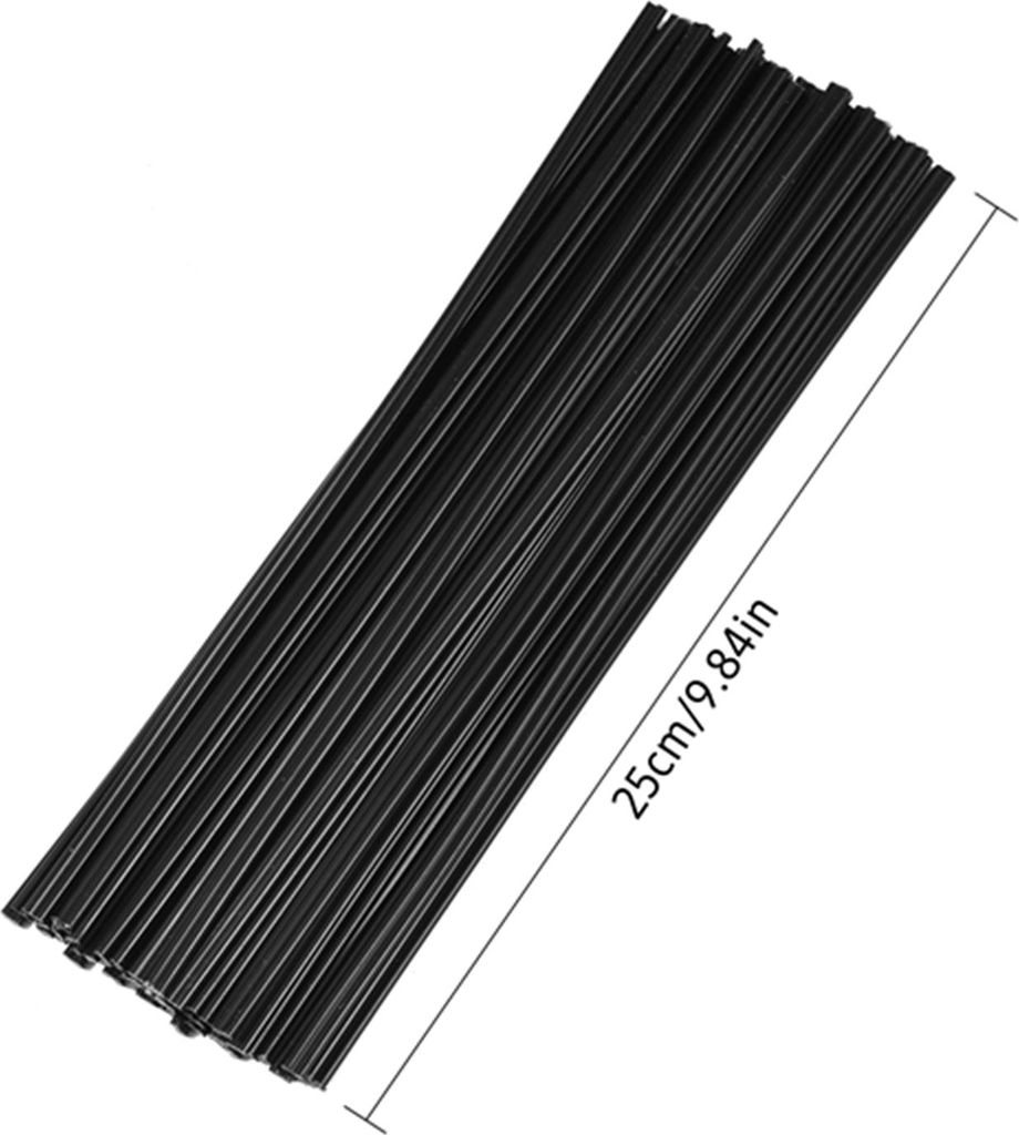 50 Stück PP-Kunststoff-Schweißstäbe aus Polypropylen niedriger Dichte, flach für Auto-Stoßstangen-Rohrleitbleche (25 cm)