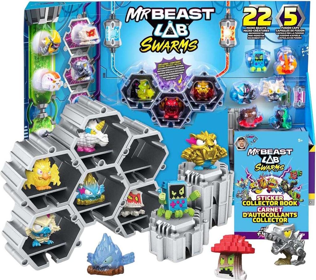 Moose Toys MrBeast Lab Swarms Hyper Fusion Chaos XL pack, 5 Immagine del prodotto 