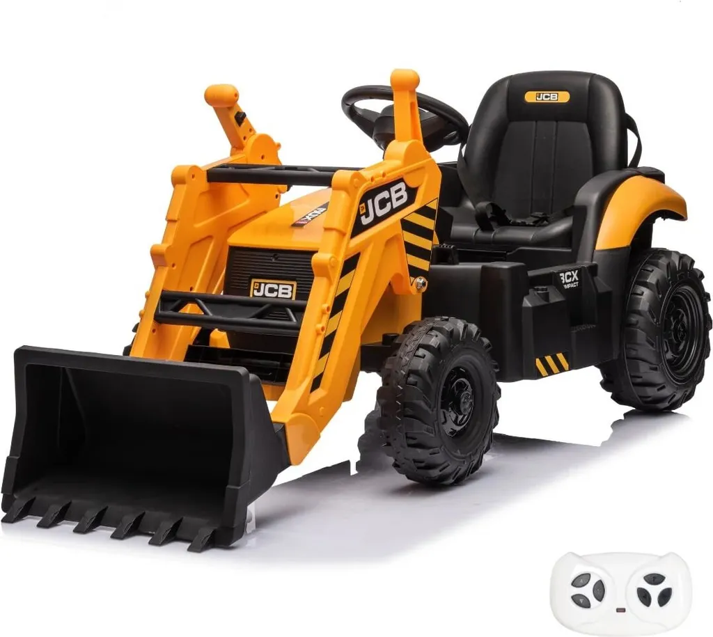 Jouet de chantier JCB électrique 12V : camion benne pour jardin et parc