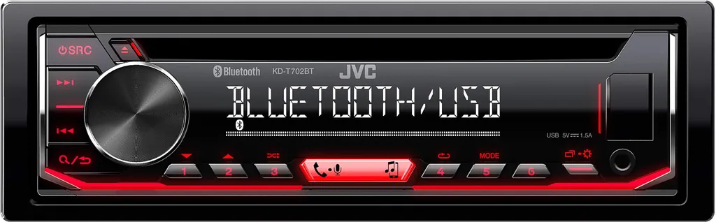 Autoradio Bluetooth JVC KD-T702BT pour Mains Libres et Musique Spotify