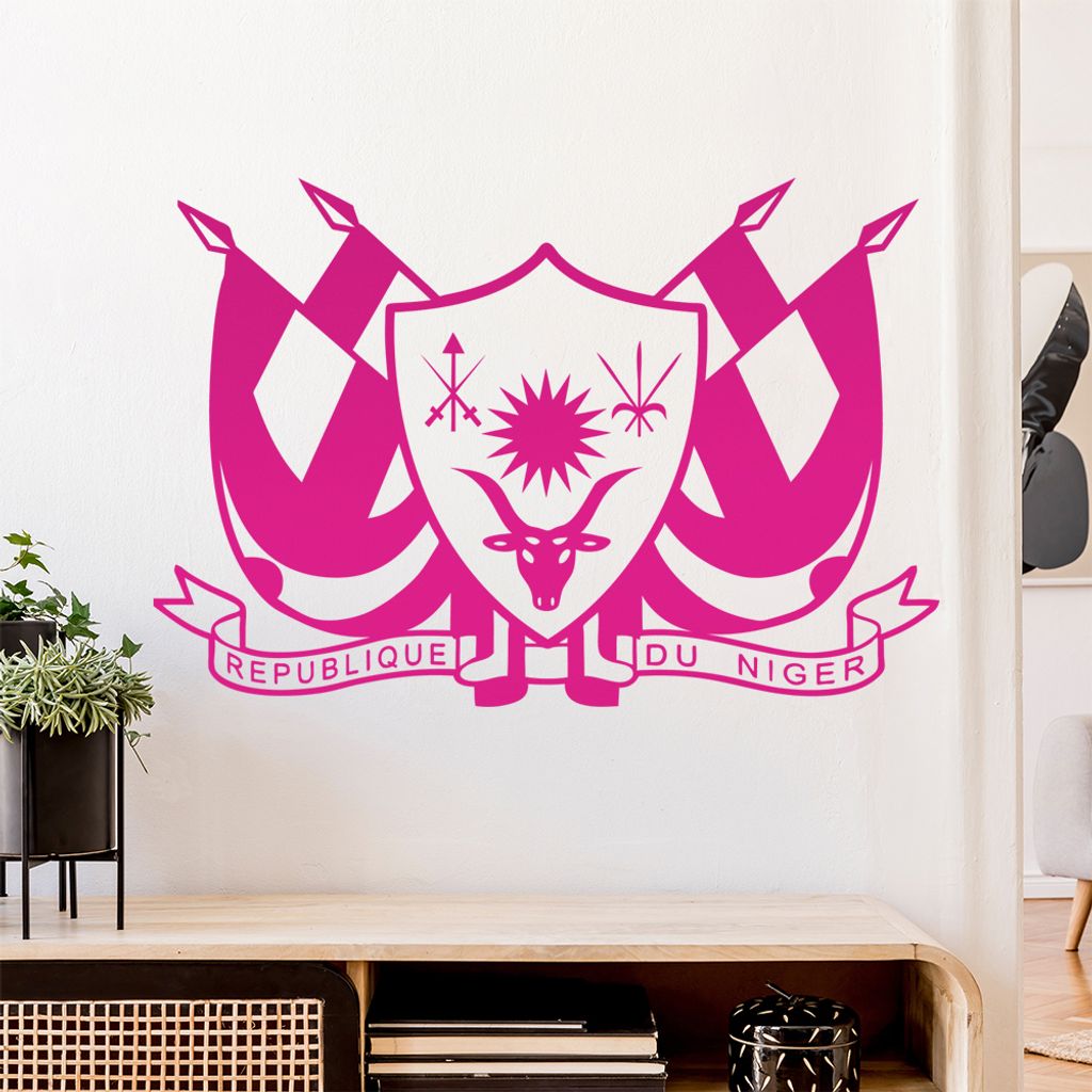 Niger Wappen Wandtattoo Wandaufkleber Wall Sticker - Dekoration, Küche, Wohnzimmer, Schlafzimmer, Badezimmer