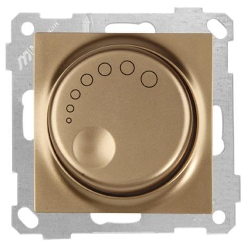 Dimmer 600W Gold Optik – Unterputz IP20 für Innen – CANDELA Produktbild 