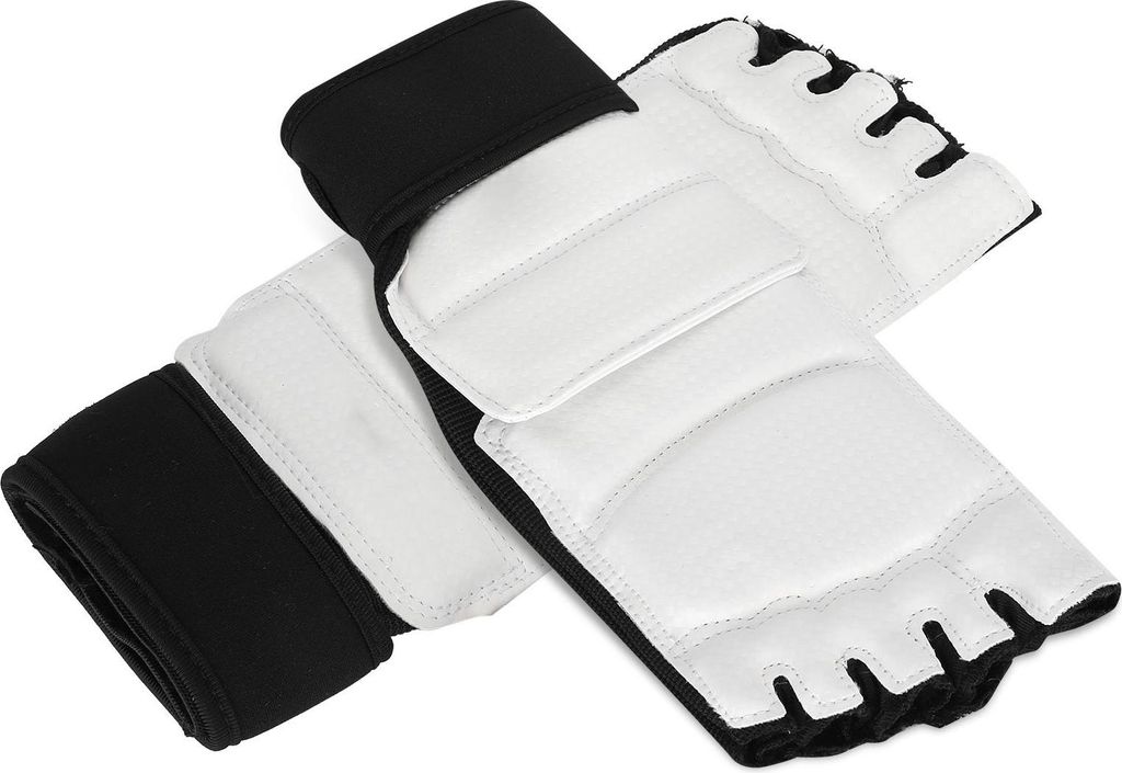 2 Stück Taekwondo-Fußschutz, Boxschutz, Knöchelstütze für Erwachsene, Kinder, Kickboxen, Fitnessstudio, Training, Schwarz und Weiß, XXL