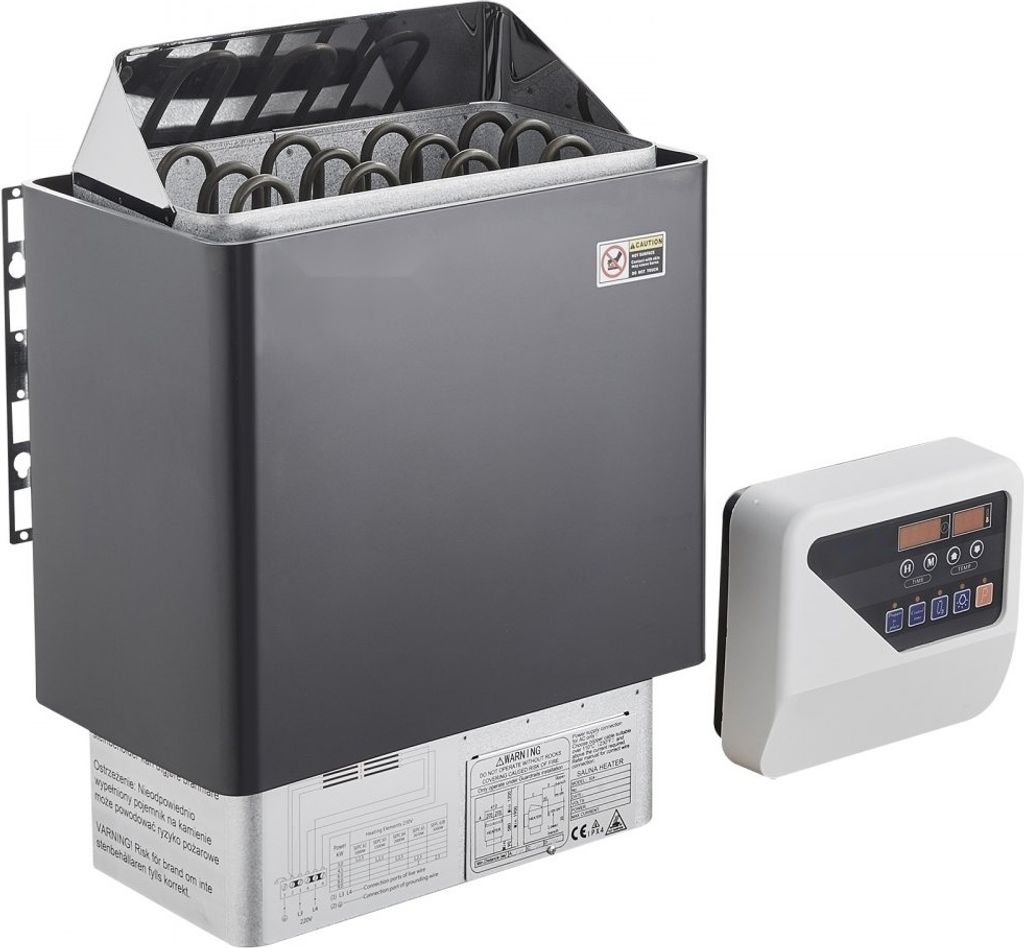 6kW Elektrischer Saunaofen - Saunaheizung mit digitalem Controller - Geeignet für 5-9m³ Spa
