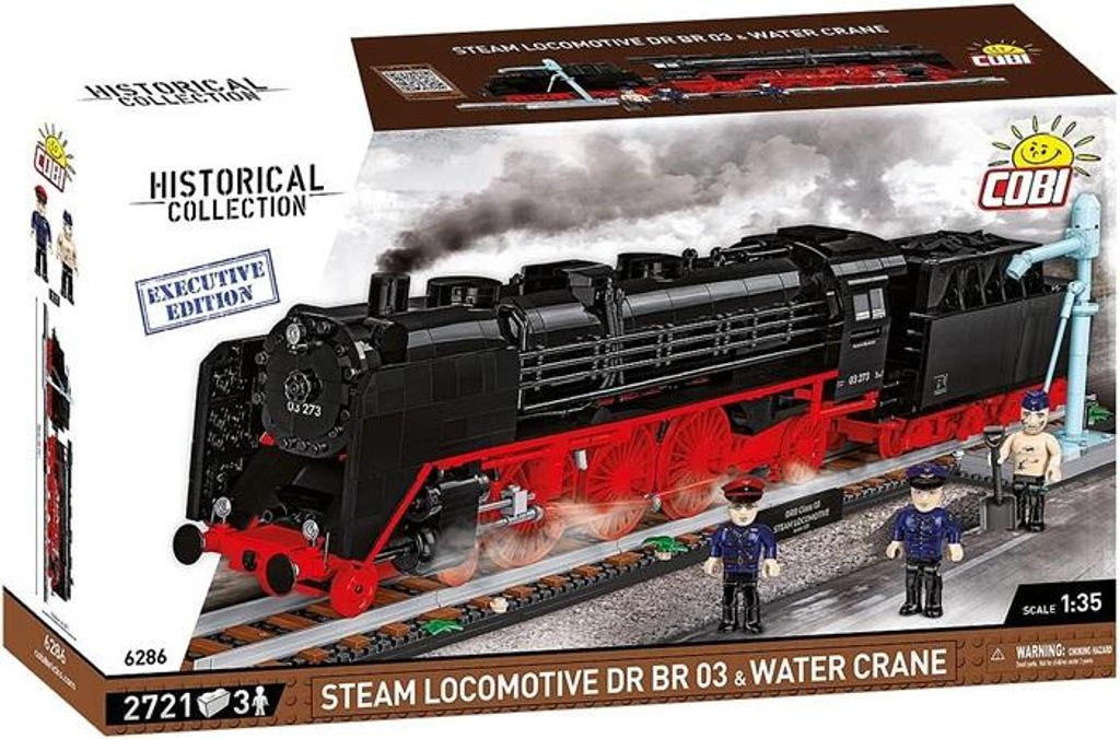 Cobi 6286 - Trains - DR BR 03 Steam Locomotive & Water Produktbild 