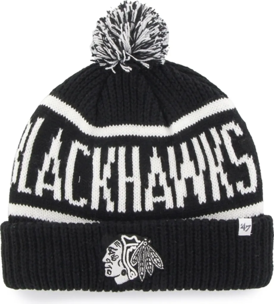 Bonnet d'hiver Chicago Blackhawks 47 Brand Calgary - Tricot Noir NHL