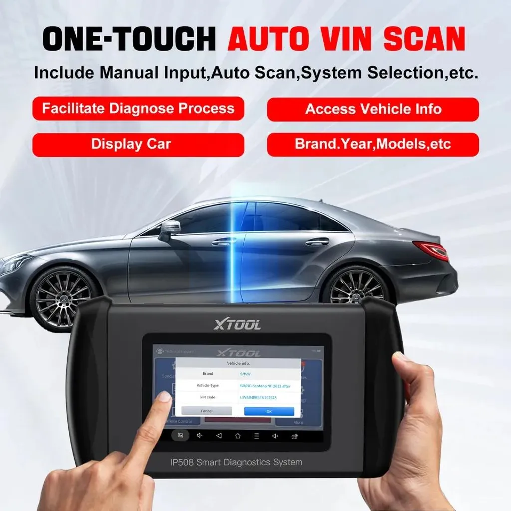 XTOOL IP508 Valise Diagnostic OBD2 Autoscan avec Réinitialisation ABS