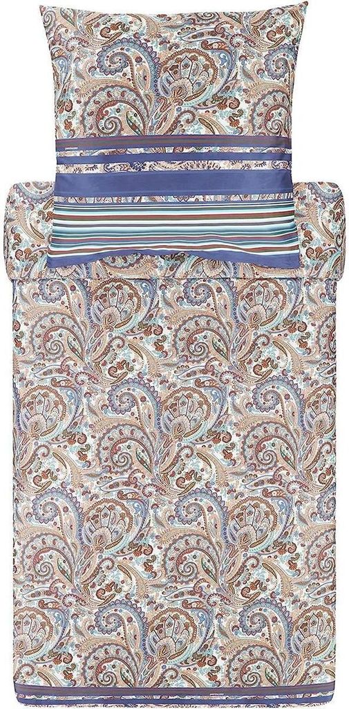 Bassetti Mako-Satin Bettwäsche-Garnitur Noto Farbe GRAU G1 Größe 155x220+80x80