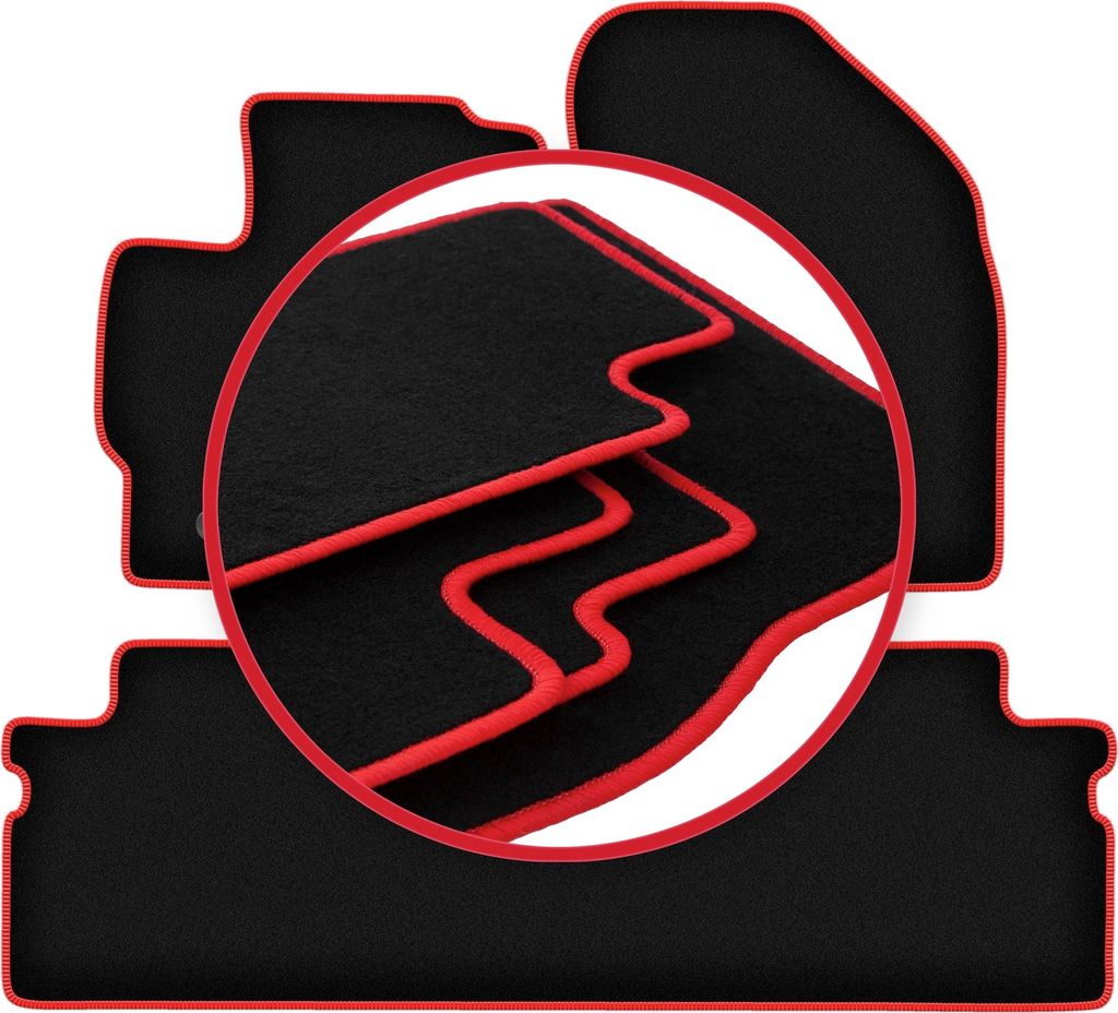 CARLUX-RED Autofußmatten für: Toyota Verso Minivan (2009-2013)