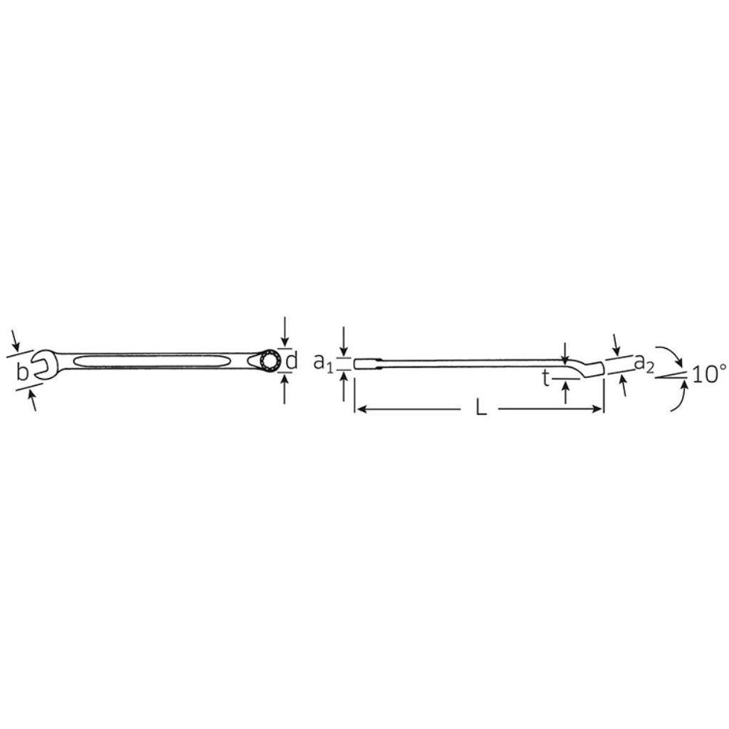 Ringmaulschlüssel OPEN-BOX 14 SW 22mm L.300mm Form B Produktbild 2