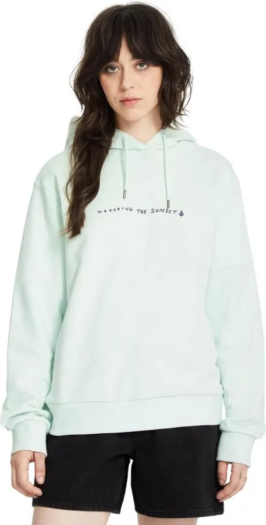 Sweat Volcom Flowish PO Bleu Ciel S pour Skate et Loisirs - Hoodie de Sport