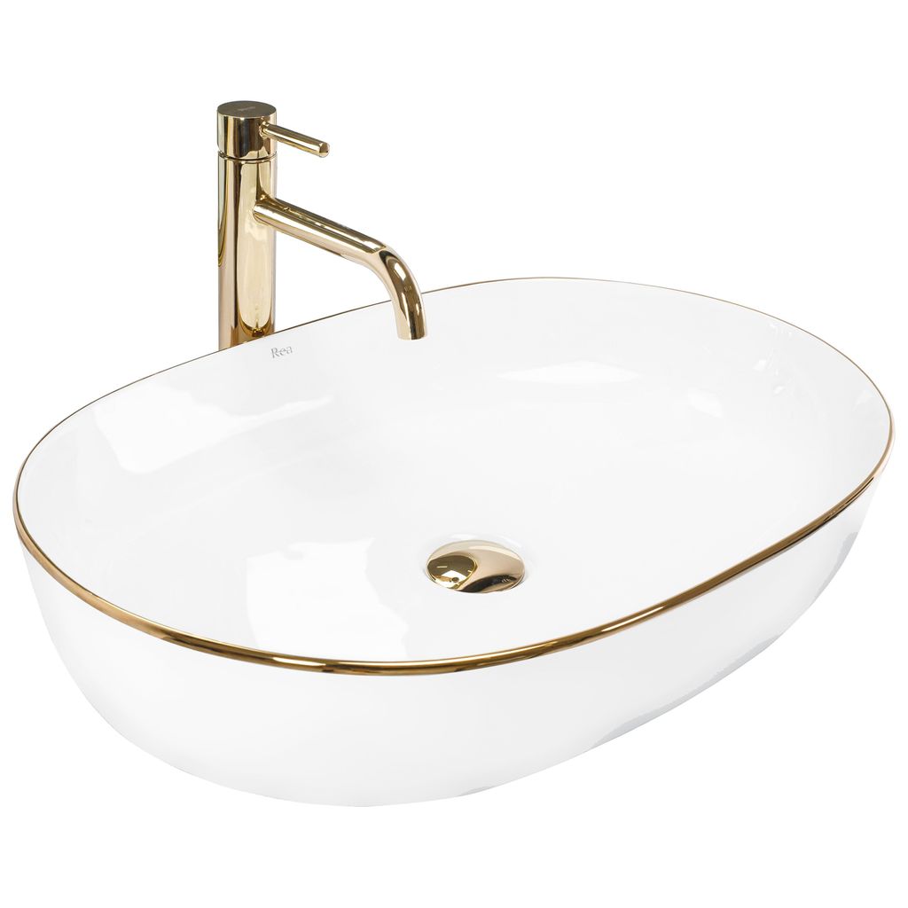 Umyvadlo na desku Rea CLEO 61 Gold Edge Obrázek produktu 
