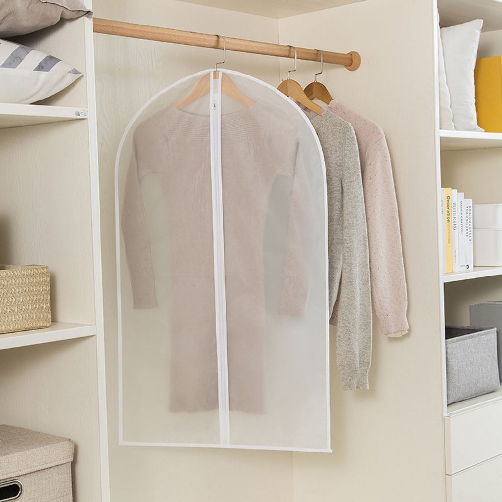 Kleidersack | 8 Stück Kleidersäcke 60*100cm,Anzug Aufbewahrung,Kleid Organizer,Transparente Kleiderschutzhülle mit Reißverschluss, Kleiderschut...