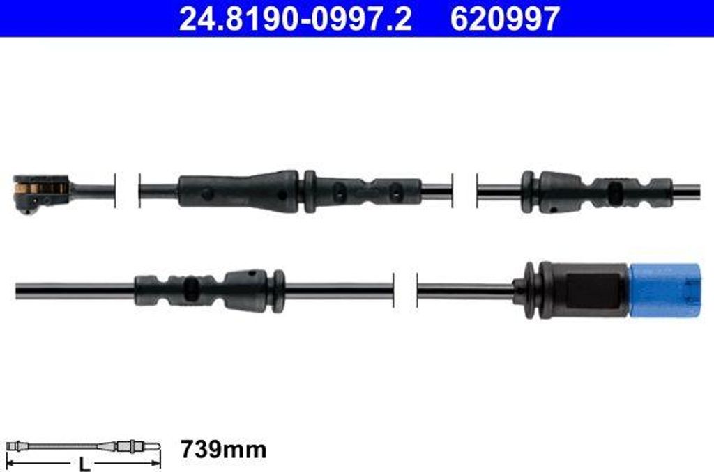 ATE 24.8190-0997.2 Warnkontakt, Bremsbelagverschleiß OE 34356870350 kompatibel mit IX3, X3, X4