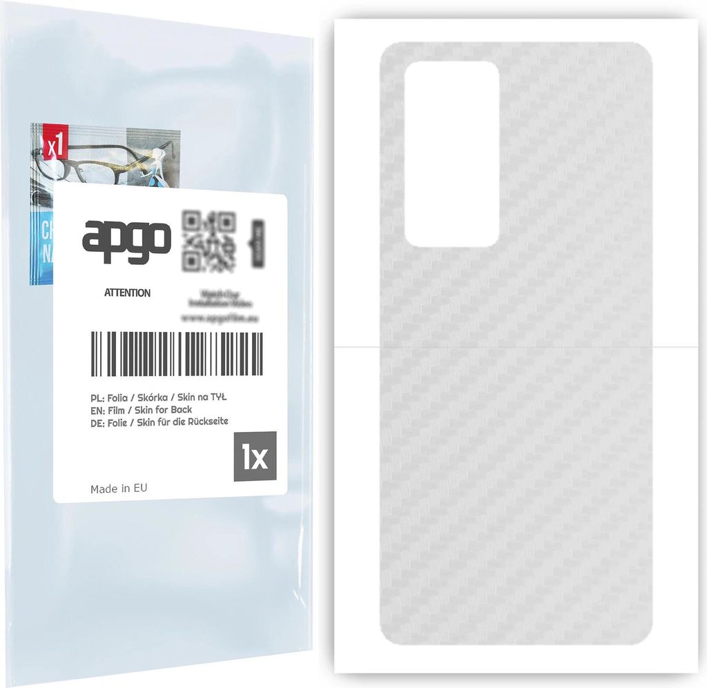 apgo Rückseite Schutzfolie für Realme GT Master Explorer - Hinten Schutzfolie Carbon Transparent (durchsichtig), Rückseite Folie schützt vor K...