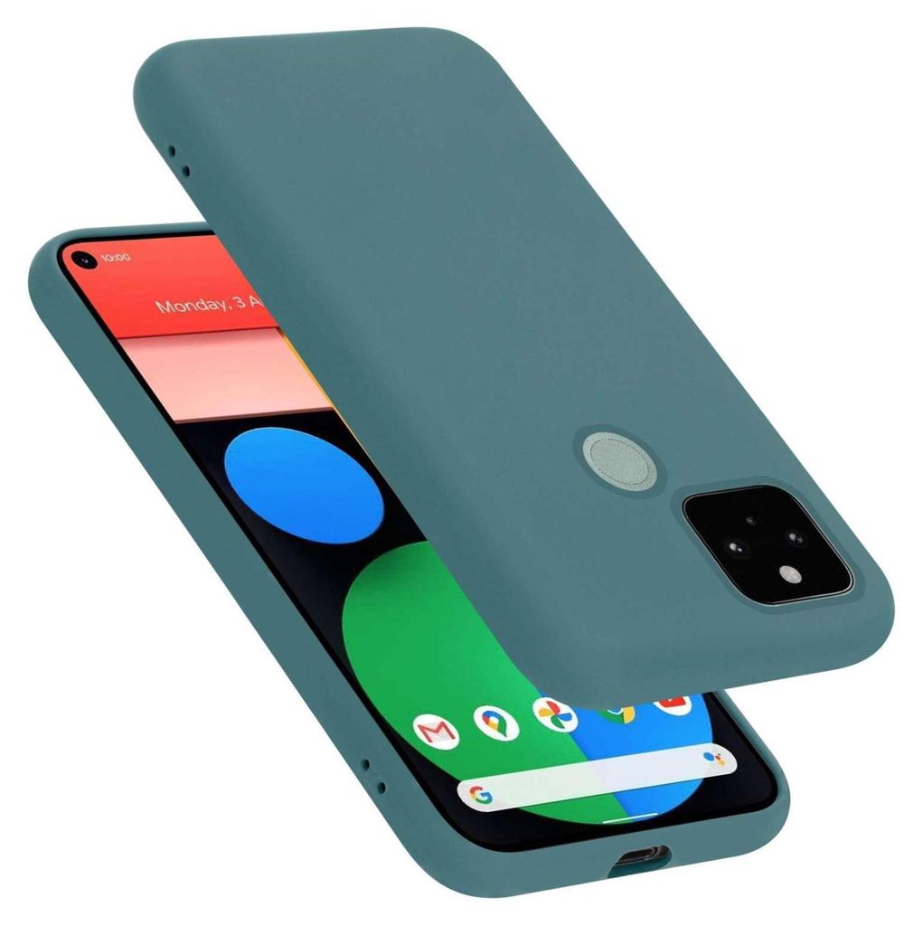 A teal phone case is shown diagonally over a smartphone.