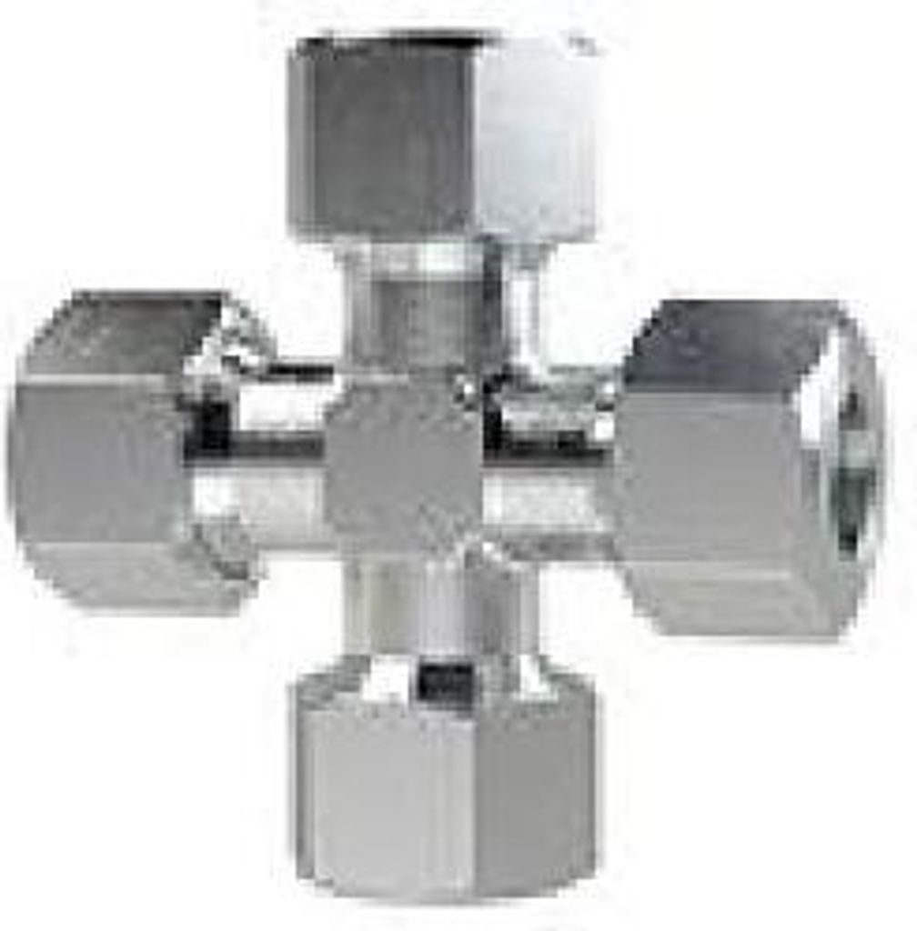 Riegler Kreuz-Verschraubung, Rohr-AØ12mm, Stahl verz., Produktbild 