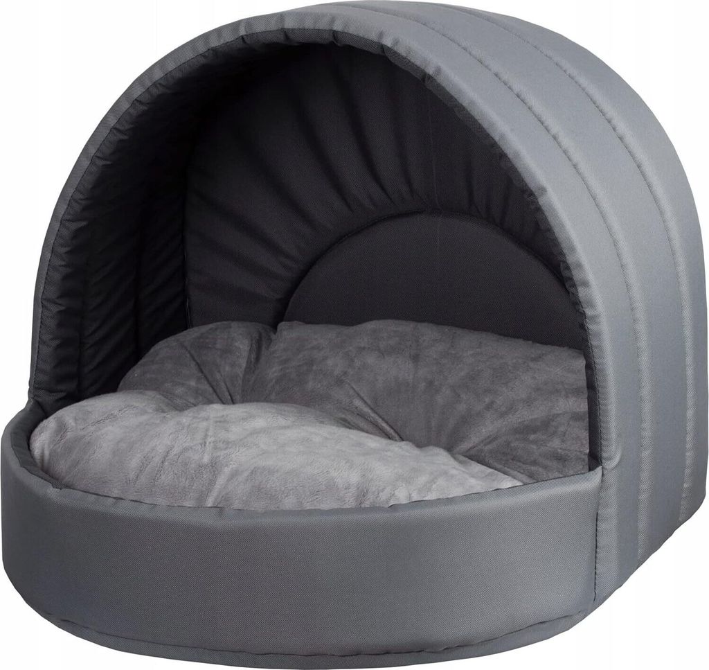 Hundehütte Hundebett Tierbett Katzenbett (Braun, 50x46 cm)