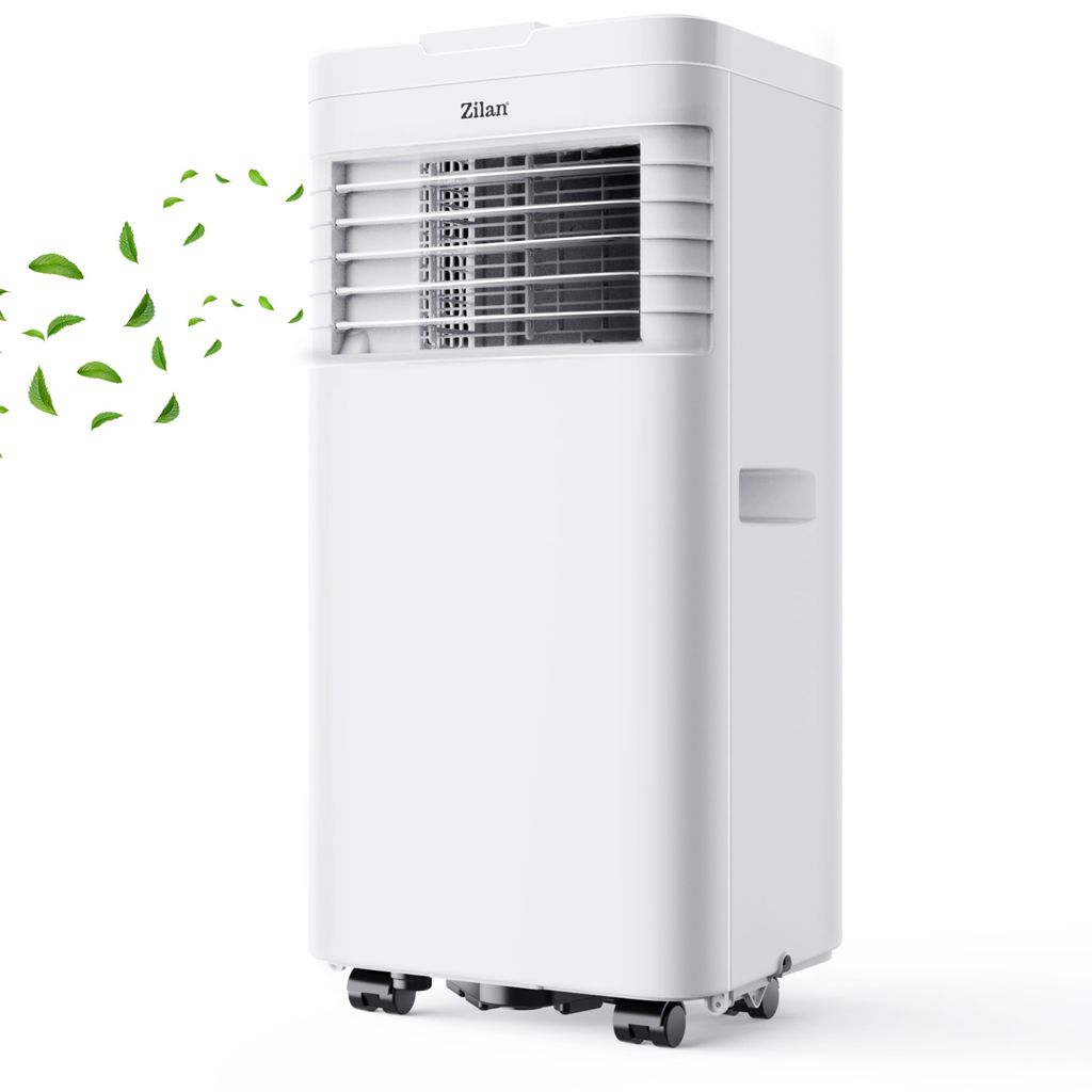 Zilan Mobile Klimaanlage 9000 BTU – 3in1 Klimagerät mit Entfeuchtung und Ventilator, Portable Klimaanlage mit Fernbedienung, Timer und R290 Käl...
