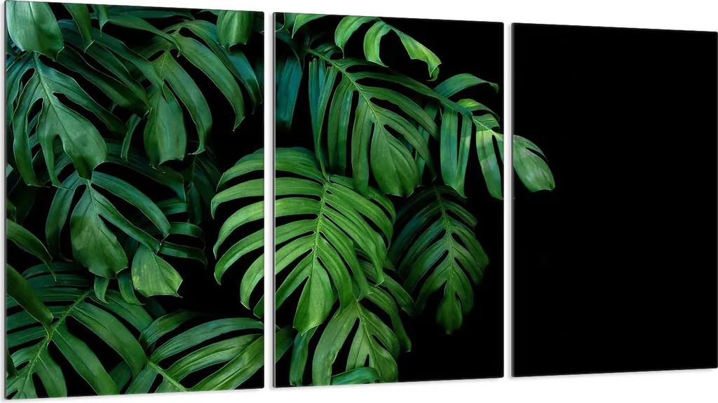 Coprifornelli in Vetro 3 Pezzi 30x52 Verde Fogliame | Protezione Cucina