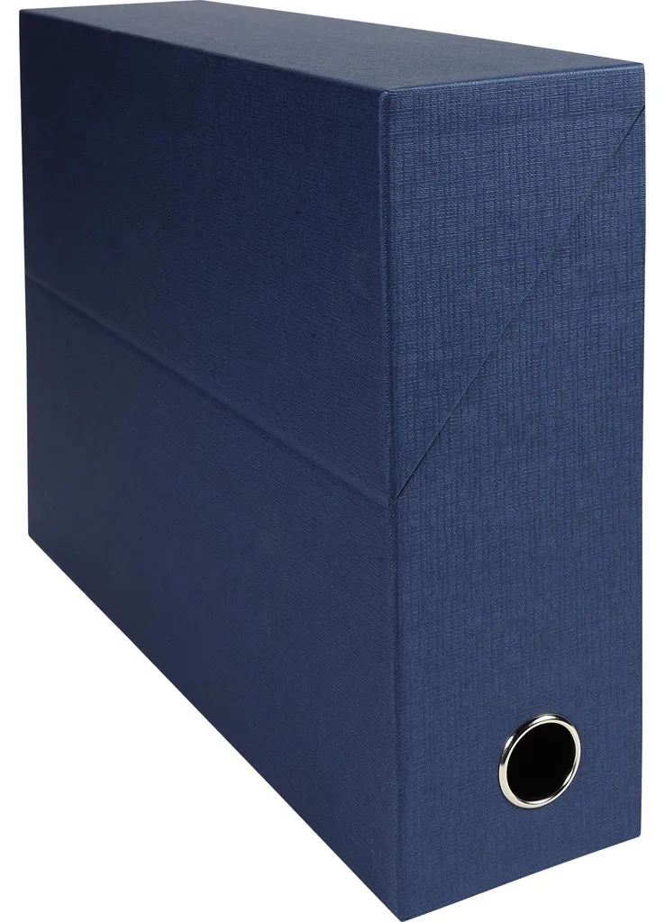 Exacompta 5 Boîtes transfert 90mm bleu foncé - Papier toilé (89527E)