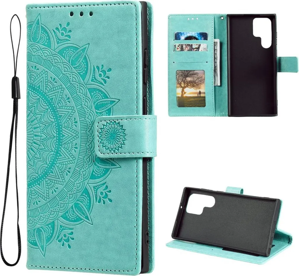 Cover Samsung S22 Ultra Mandala Flip Case | Protezione Antiurto Wallet