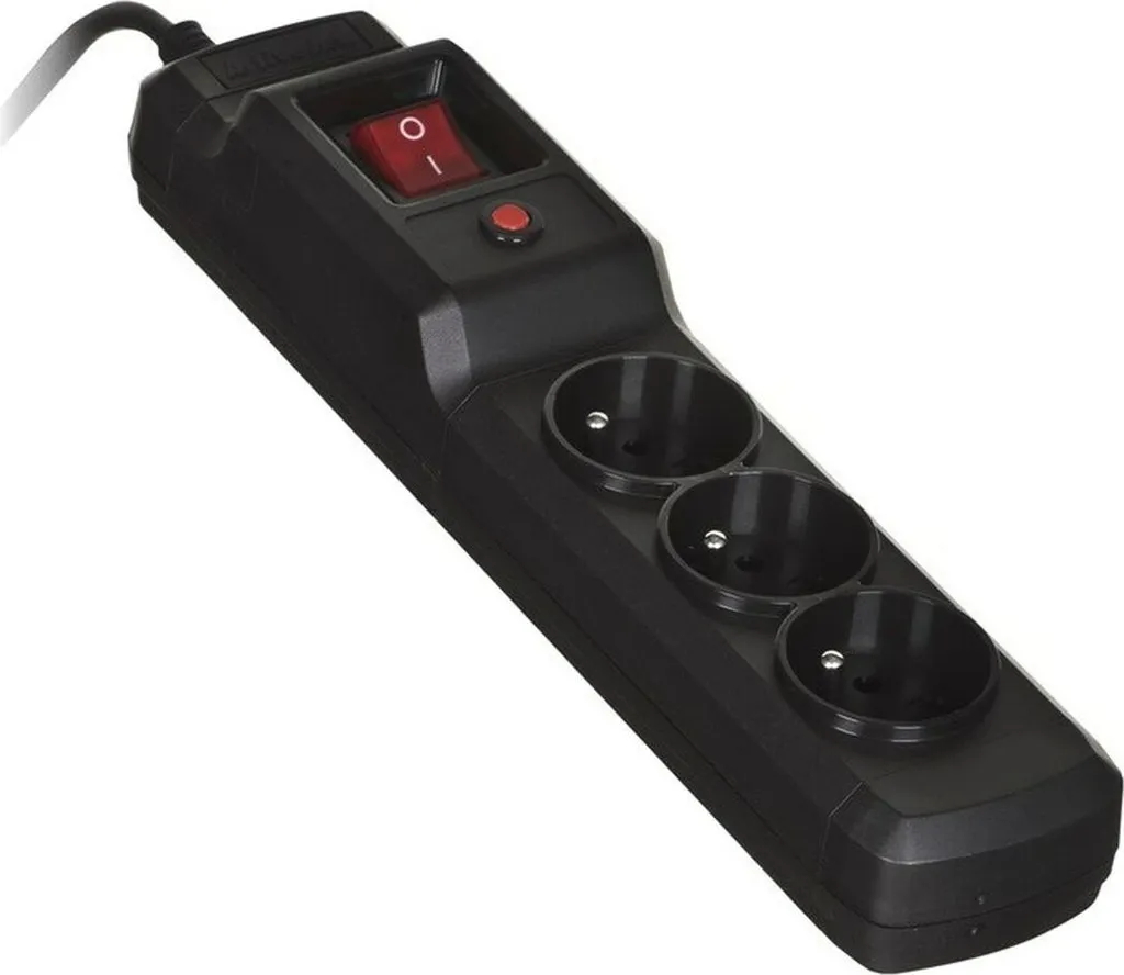 Bloc multiprise 3 prises 5m noir Activejet pour informatique et vidéo