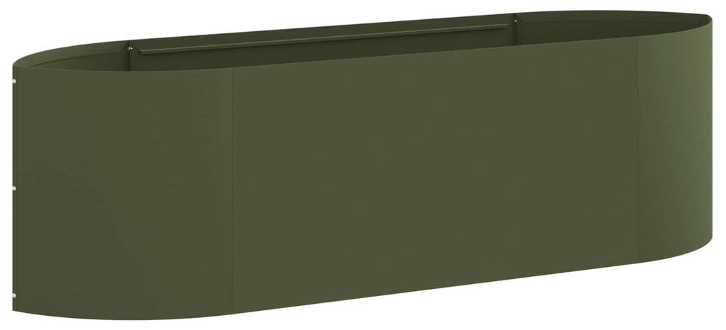 vidaXL Hochbeet im Garten Olive Grün 140 x 40 x 40 cm Stahl