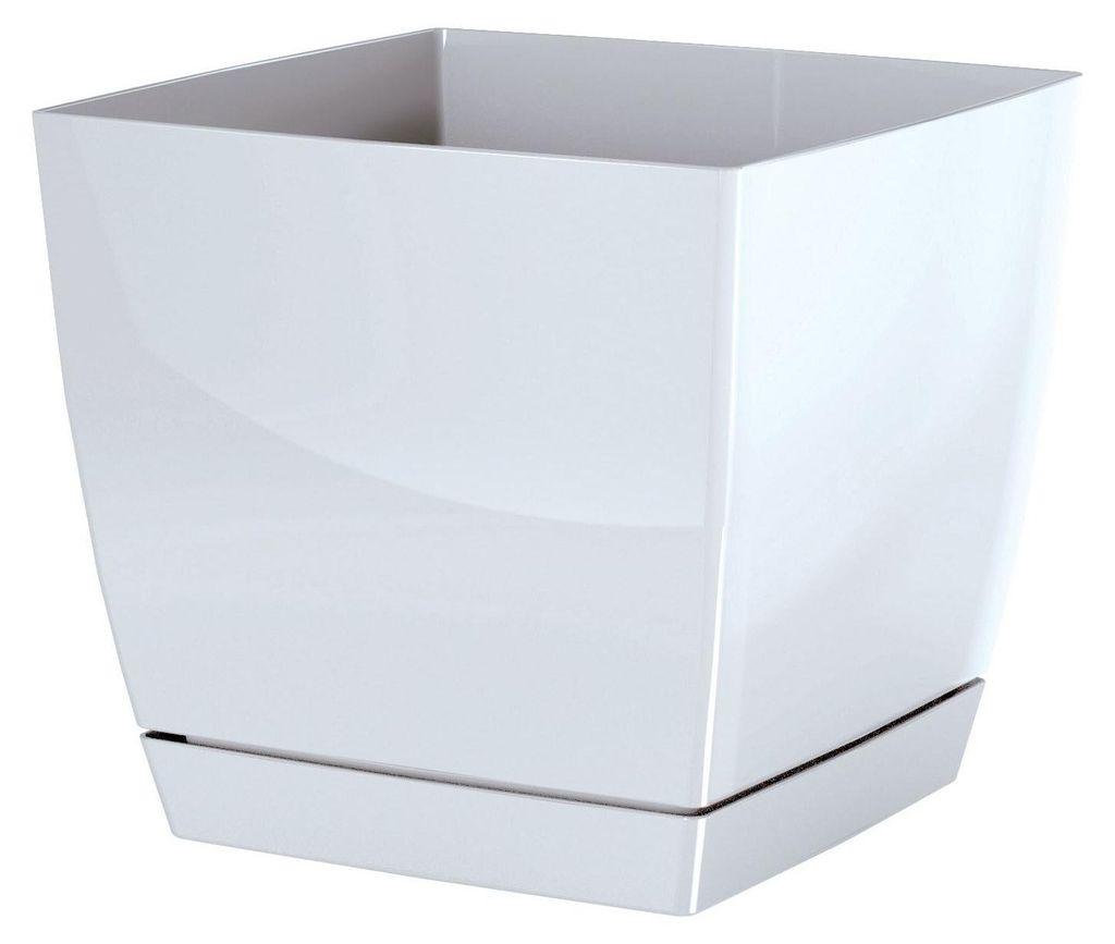 COUBI DUKP180 Blumentopf mit Untersetzer | Weiß Produktbild 