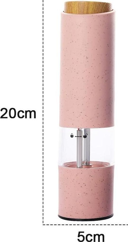 Elektrische Pfeffermühle Automatische Salzmühle Weizenfasermaterial Einhandbetriebene Mühle
