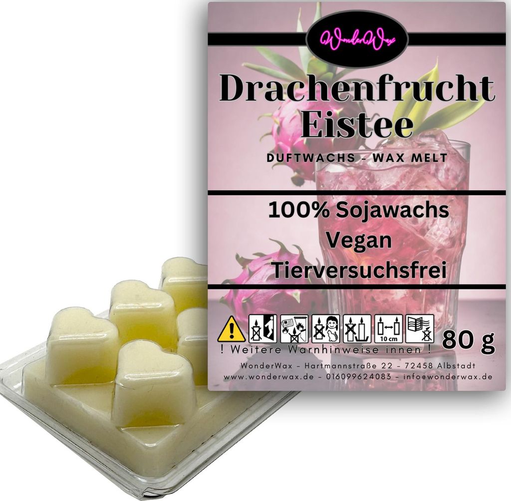 WonderWax Duftwachs Wax Melts für Duftlampe, 6 Herzen Duftmelt Wachsmelt Sojawachs Duftwachs Würfel für Raumdüfte, Wachs Duftöl Winter Indoor ...