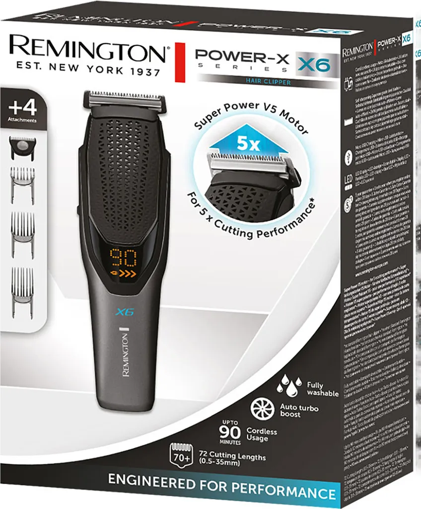 Remington HC6000 Power-X Series X6 Tondeuse Cheveux Noir et Gris V5 - 3