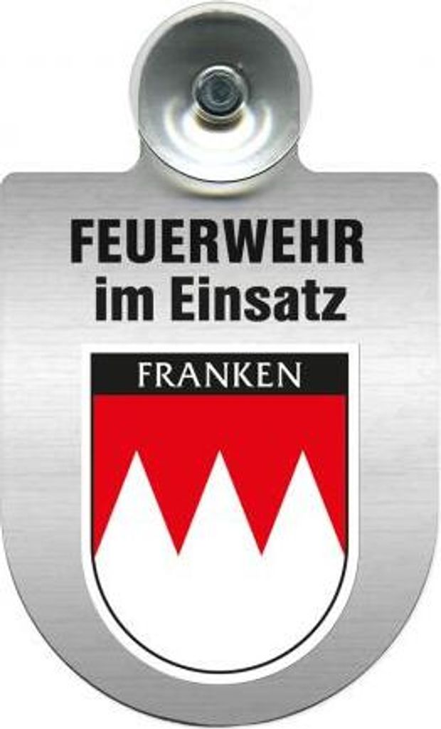 Einsatzschild Windschutzscheibe incl. Saugnapf - Feuerwehr im Einsatz - 309355 Color - Region Franken